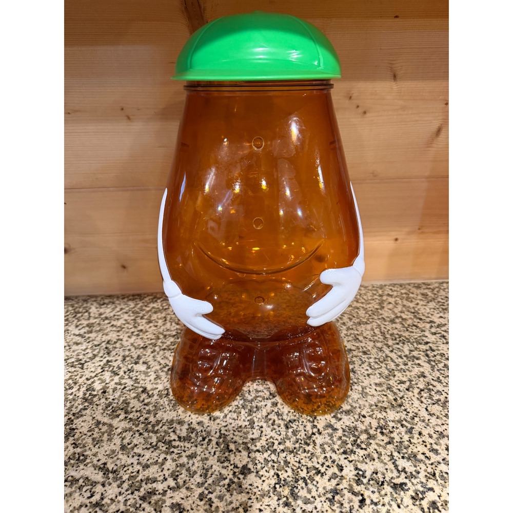 Vintage 2002 Hasbro Mr Potato Head Translucent Amber Storage Container